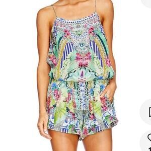 Camilla The Bahia Bliss Shoestring silk Playsuit sz M